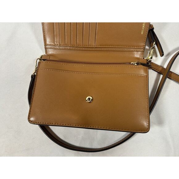 Michael Kors Studded Leather Phone Crossbody Bag - Acorn Adjustable Strap Small - Picture 10 of 14